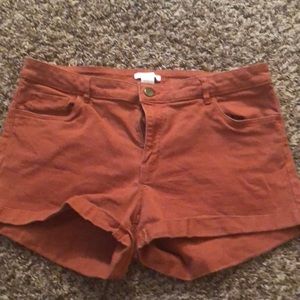 Burnt orange jean short - shorts